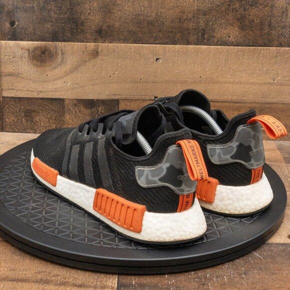 ADIDAS NMD R1 RAW AMBER MENS ATHLETIC SHOES RUNNING GYM CORE BLACK SIZE 13 - Picture 6 of 9